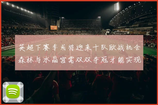 英超下赛季或将迎来十队欧战机会森林与水晶宫需双双夺冠才能实现